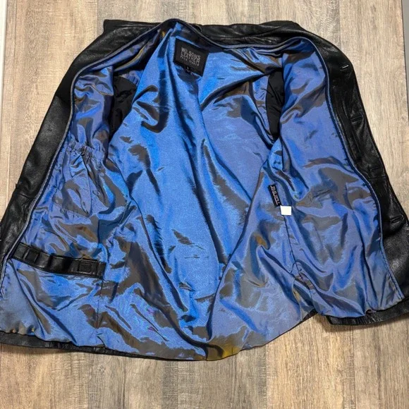 Wilsons Leather Long Line Mens Black Thinsulate Genuine Leather Jacket Small